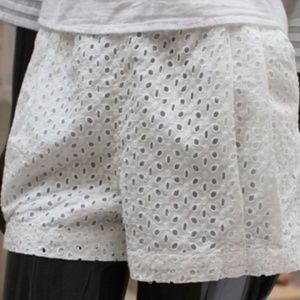 H&M Conscious Collection Eyelet Shorts White 6